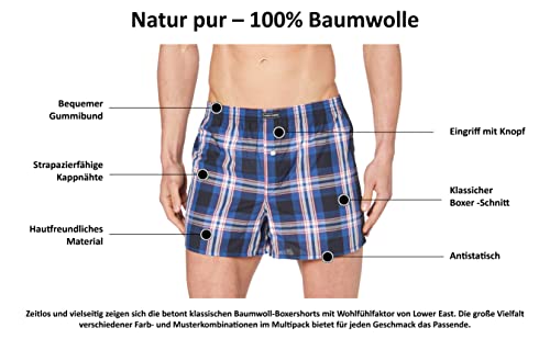 Lower East 6er Pack Herren Boxershorts - 6